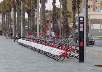 Bicing cyklar i Barcelona