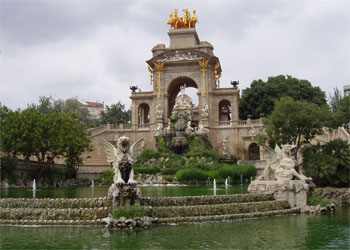 Fontän i Parc de la Ciutadella i Barcelona